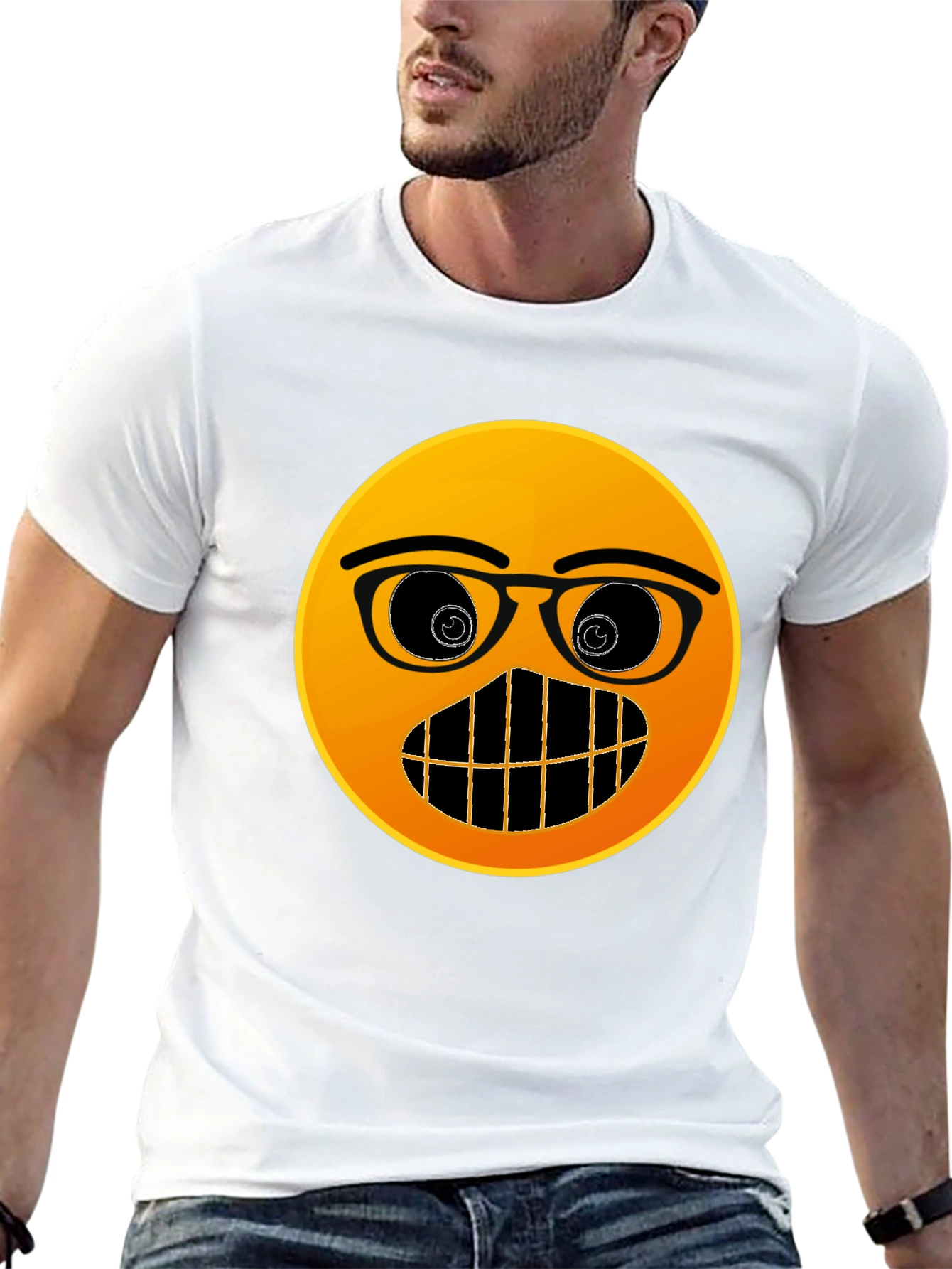Emoji Nerd T-Shirt - Black