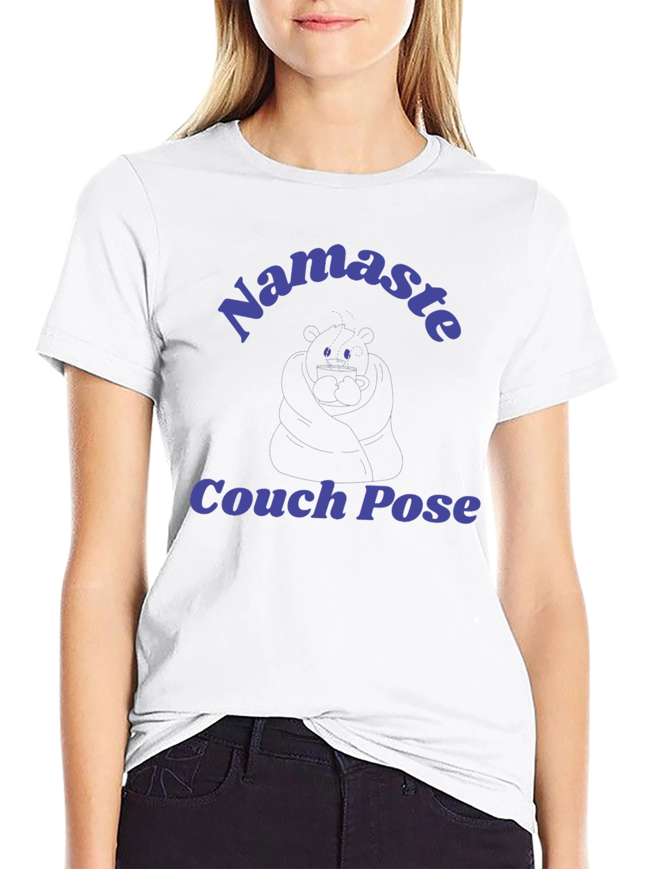 Namaste Couch Pose Graphic Tee - Relax in Style
