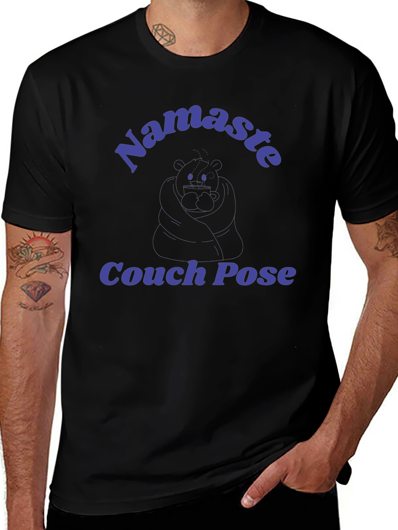 Namaste Couch Pose Graphic Tee - Relax in Style