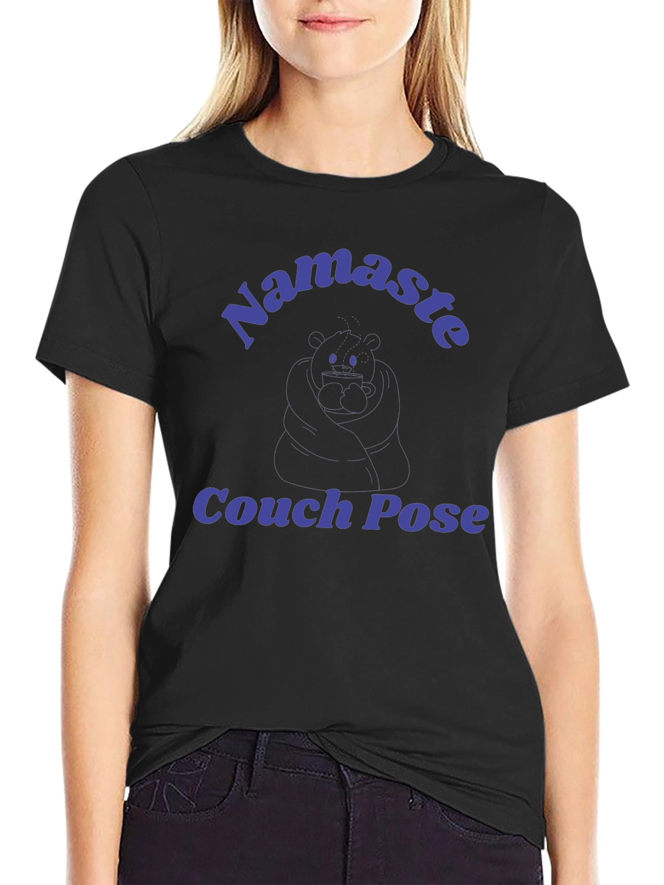 Namaste Couch Pose Graphic Tee - Relax in Style