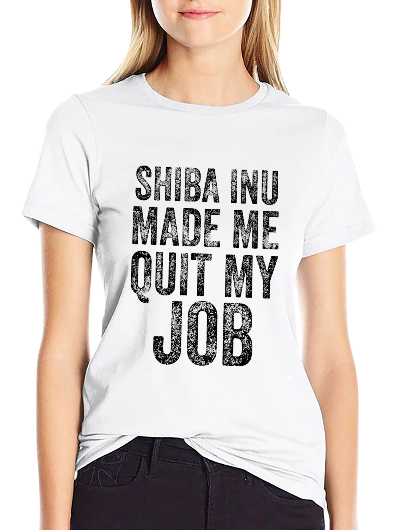 Shiba Inu Made Me Quit My Job T-Shirt