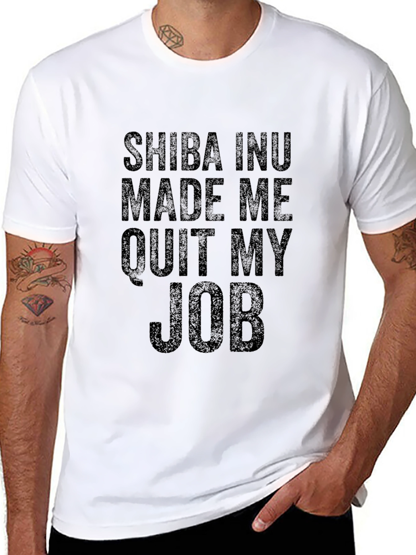 Shiba Inu Made Me Quit My Job T-Shirt