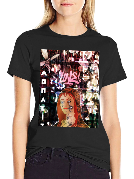Artistic Graphic Tee - Unique Womens Print