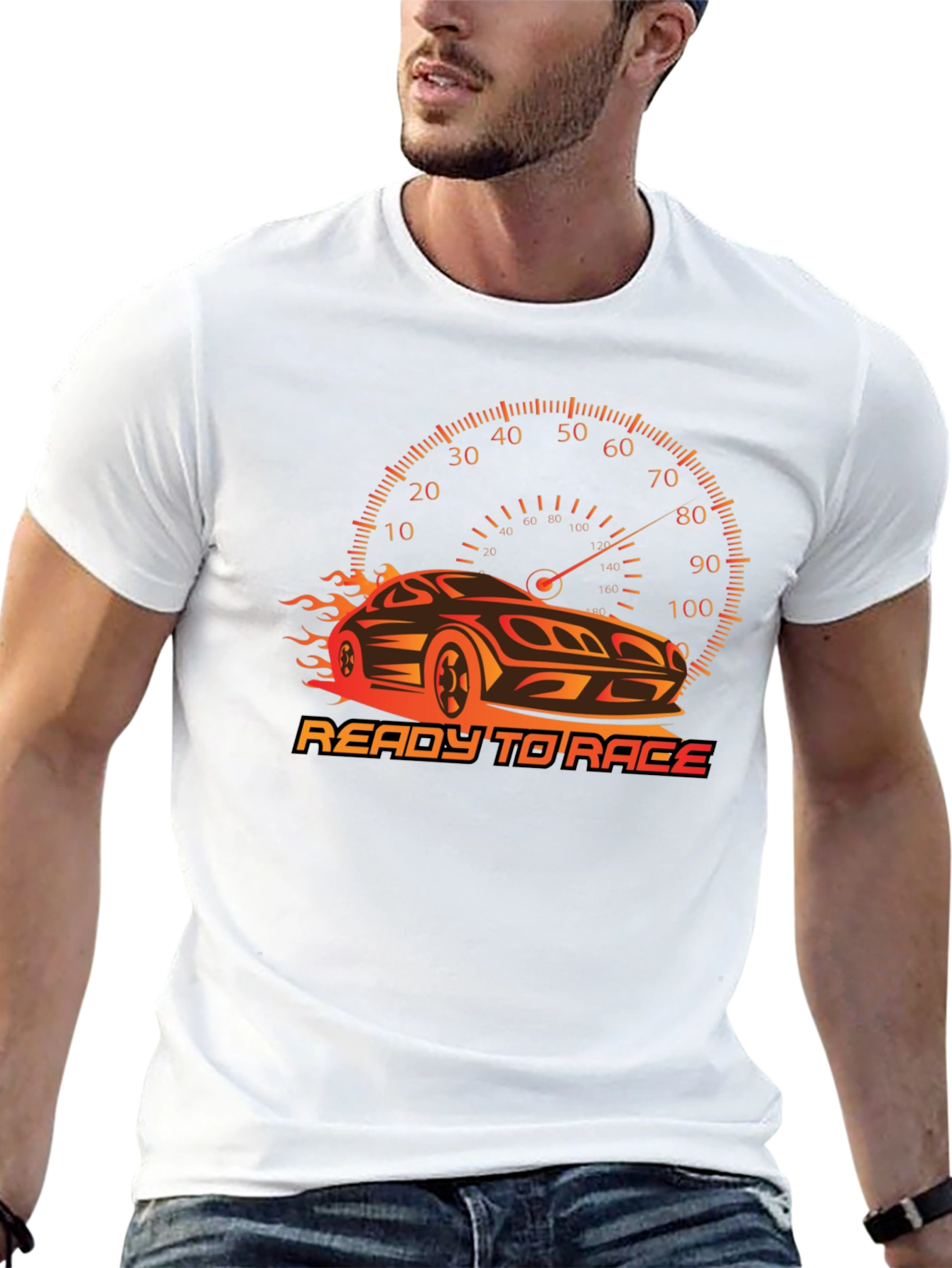Ready to Race Car Graphic T-Shirt