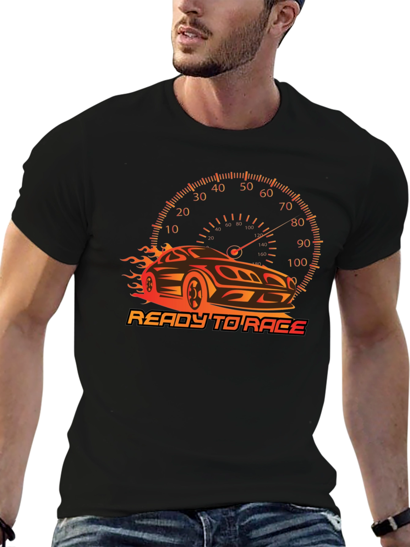 Ready to Race Car Graphic T-Shirt