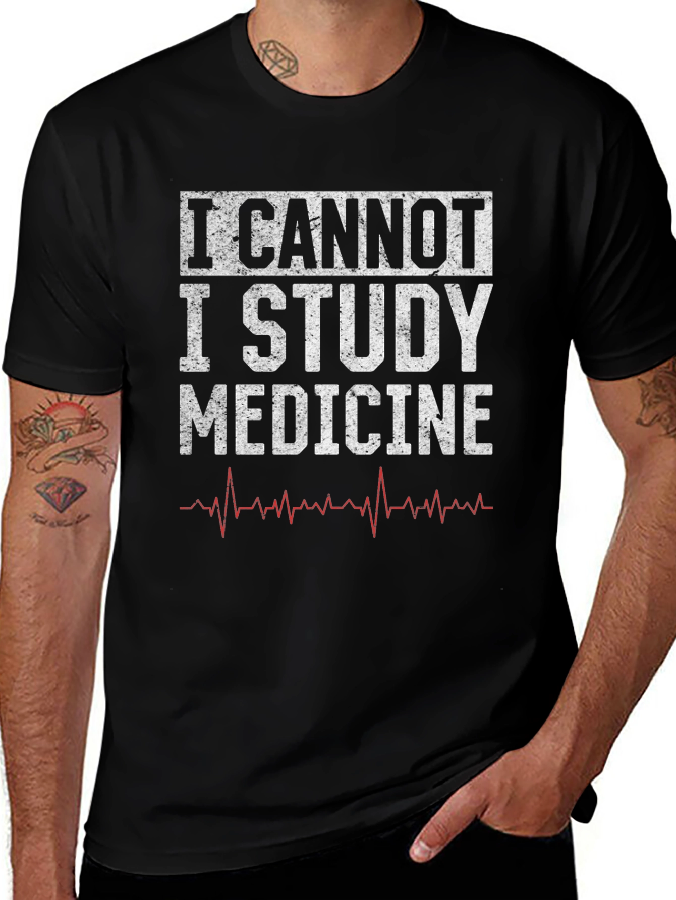 Study Medicine Graphic Tee - Black
