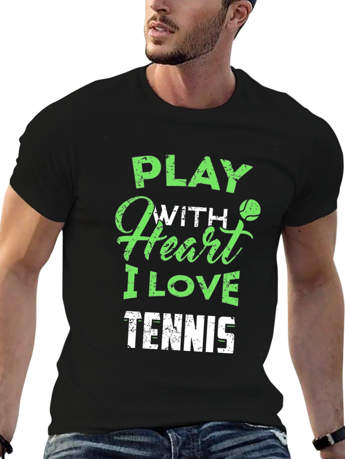 Play With Heart Tennis Graphic T-Shirt