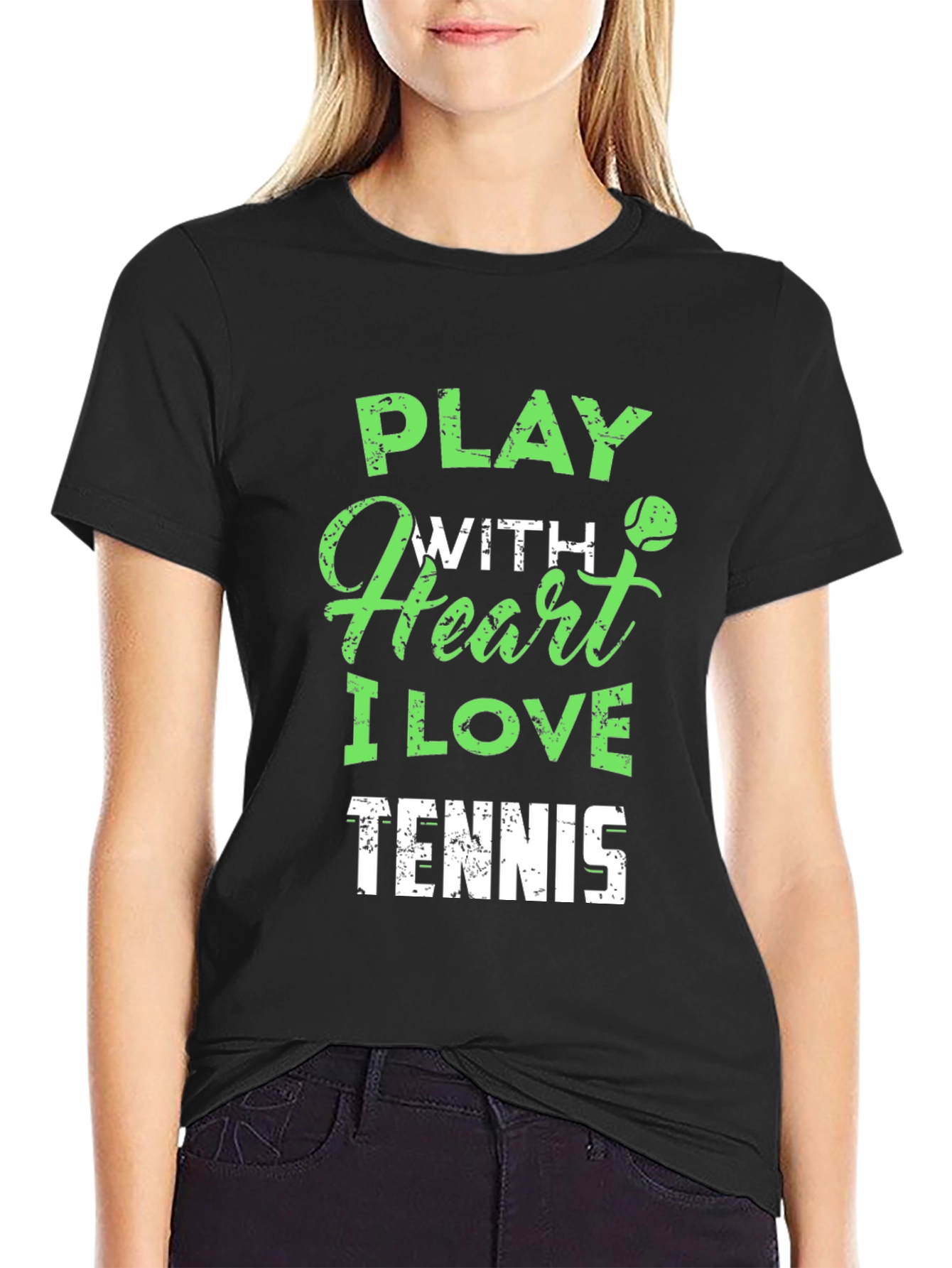 Play With Heart Tennis Graphic T-Shirt