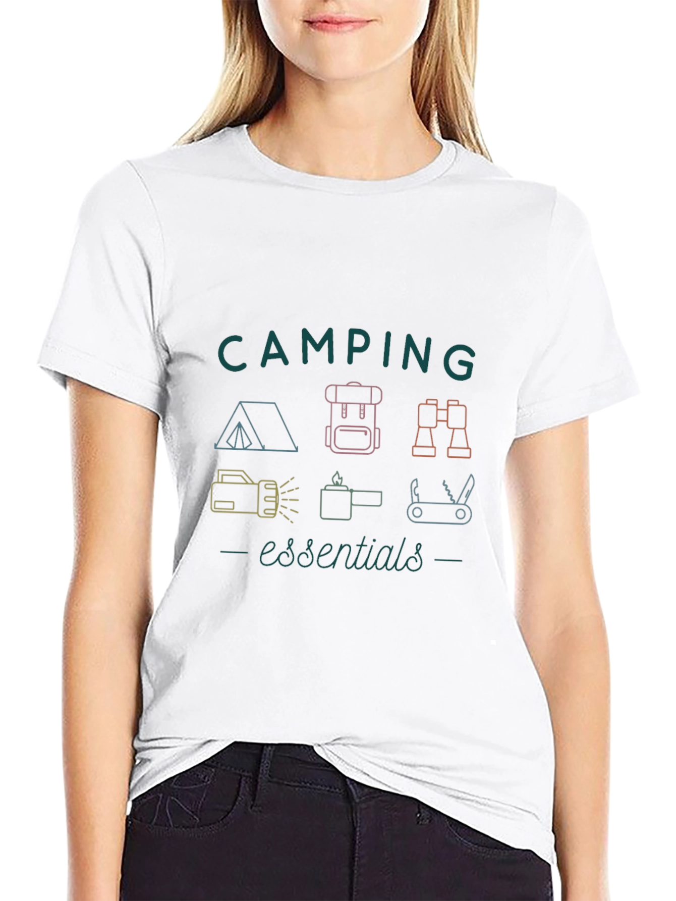 Camping Essentials Graphic Tee - Outdoor Adventure Shirt