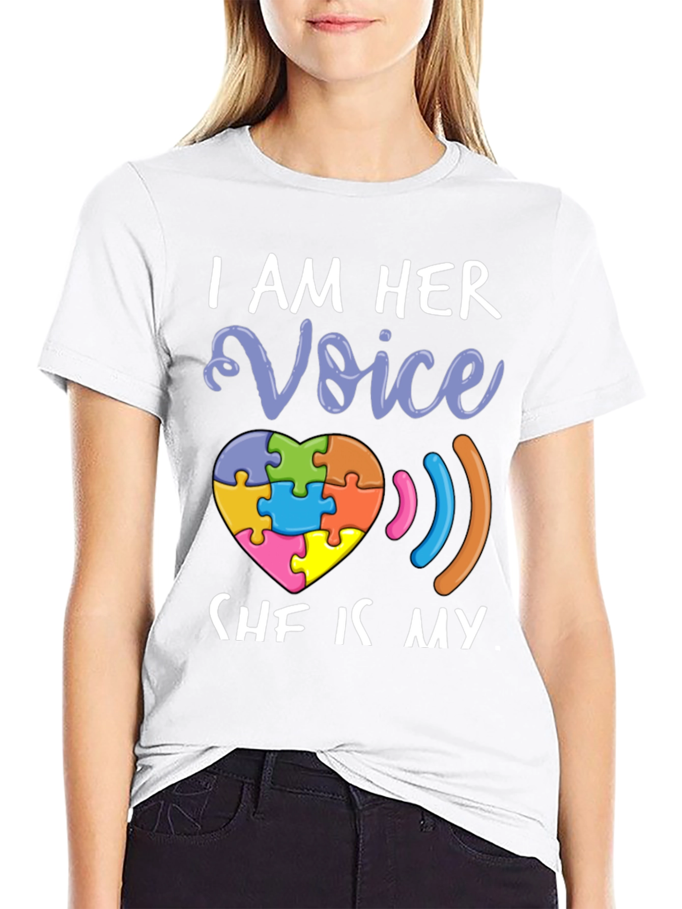 I Am Her Voice Autism Awareness T-Shirt