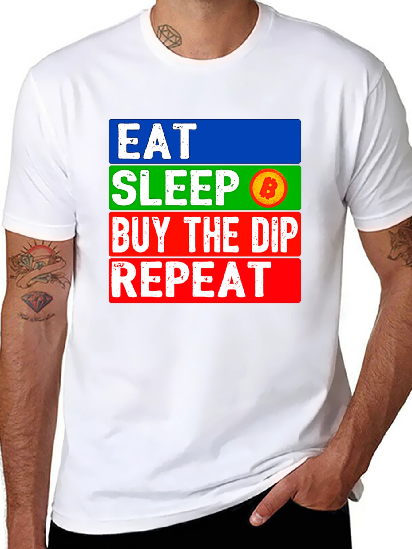 Eat Sleep Bitcoin Dip Repeat T-Shirt