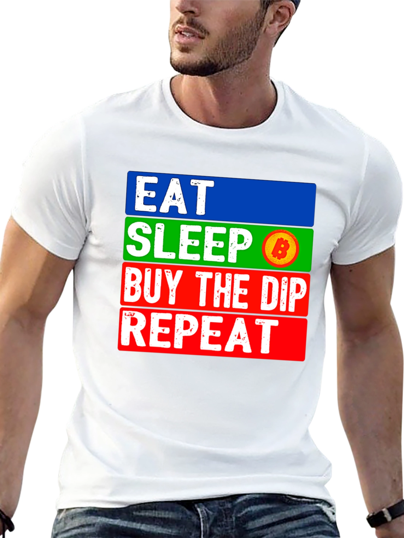 Eat Sleep Bitcoin Dip Repeat T-Shirt
