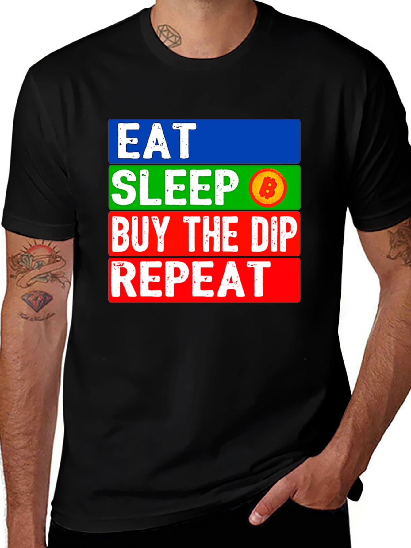 Eat Sleep Bitcoin Dip Repeat T-Shirt