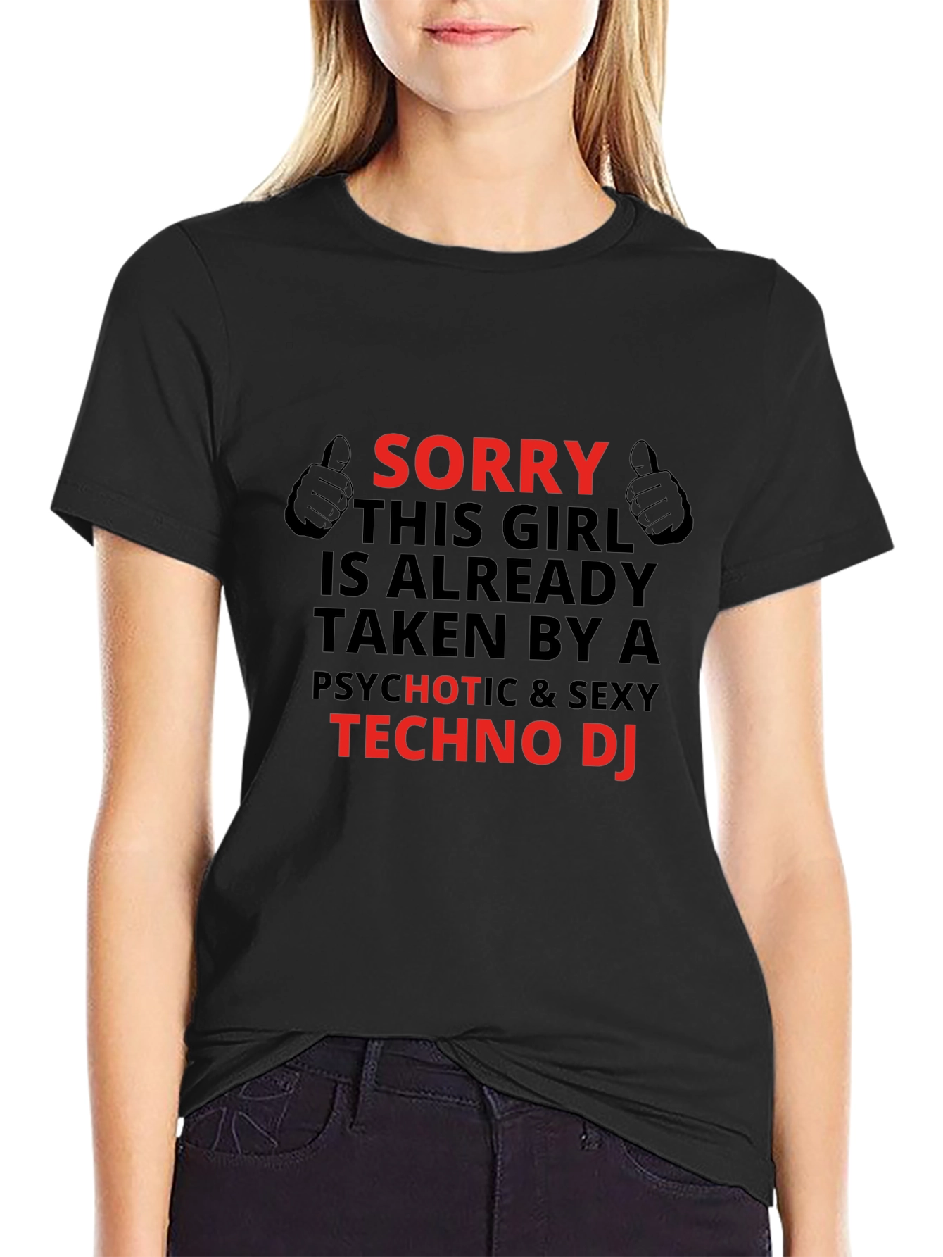 Sorry Girl Taken Techno DJ Graphic Tee