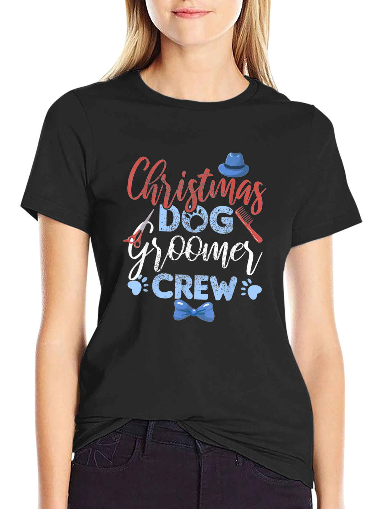 Christmas Dog Groomer Crew T-Shirt