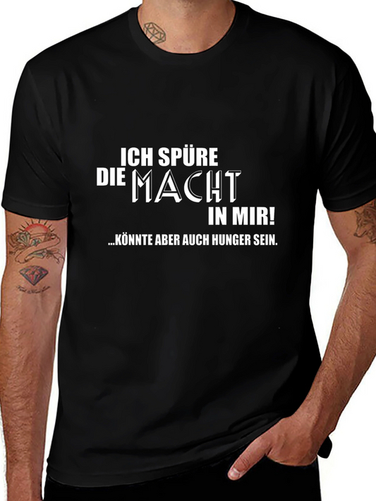 Ich Spure Die Macht Mens Black T-Shirt