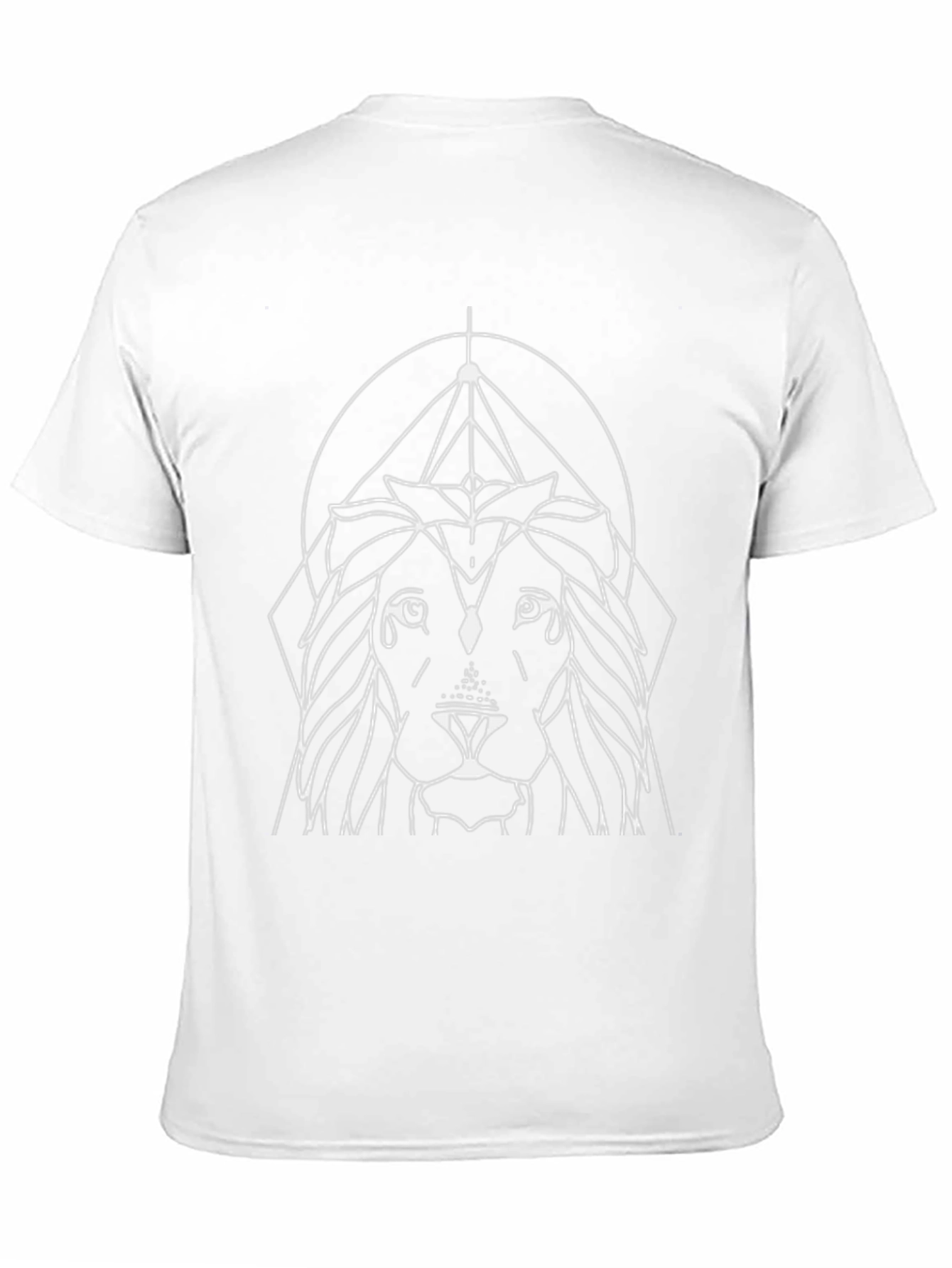 Geometric Lion Graphic Tee - Modern Streetwear