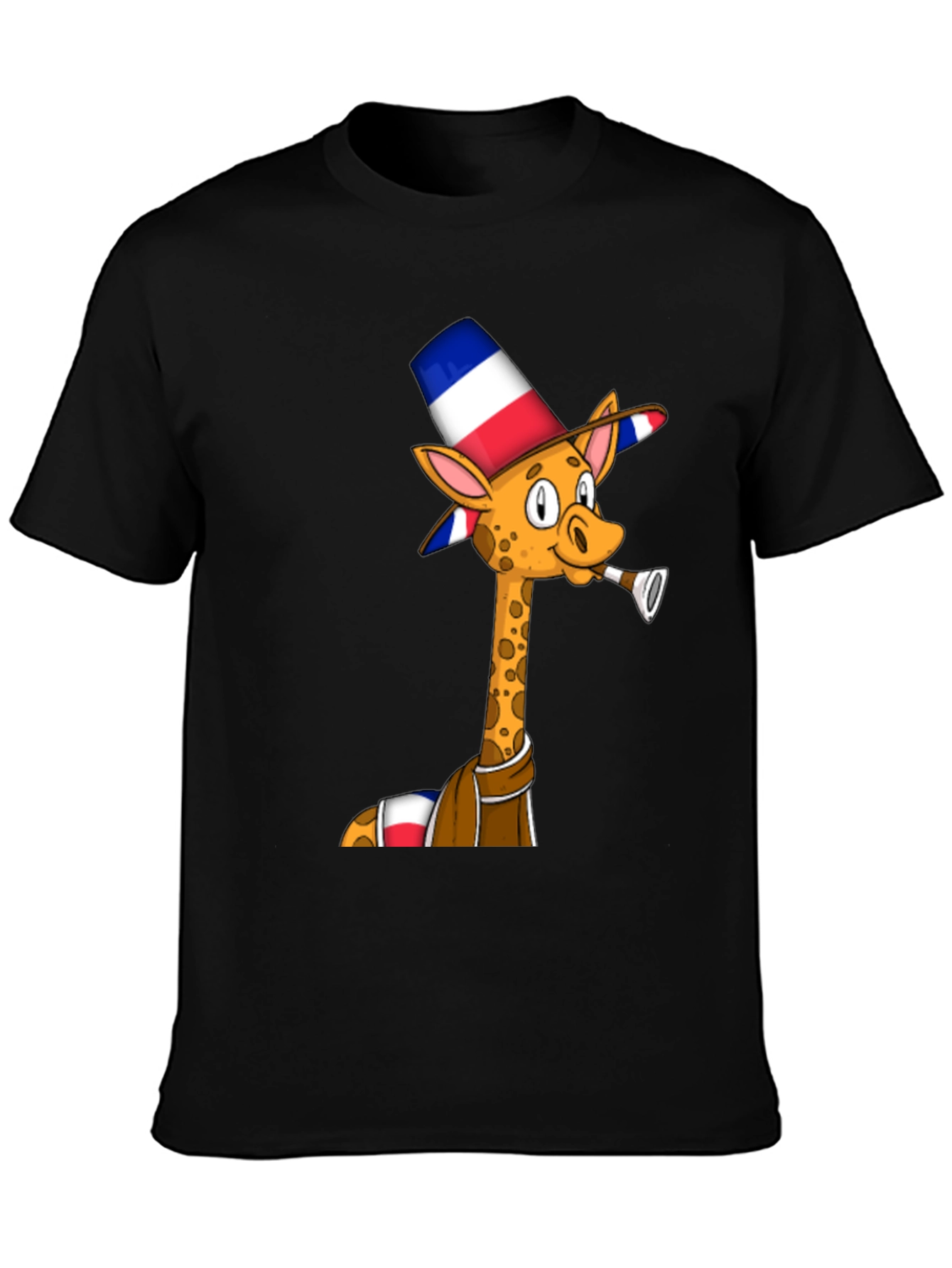 Giraffe in Hat T-Shirt - Unique Graphic Tee
