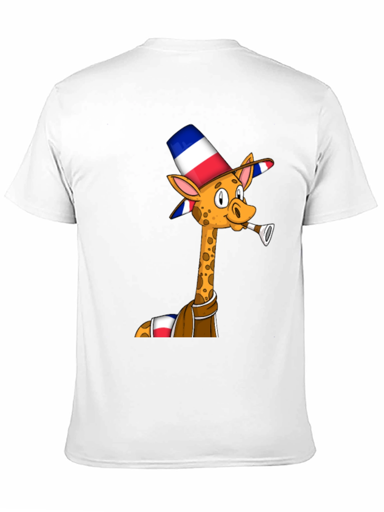 Giraffe in Hat T-Shirt - Unique Graphic Tee