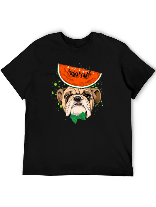 Bulldog with Watermelon T-Shirt