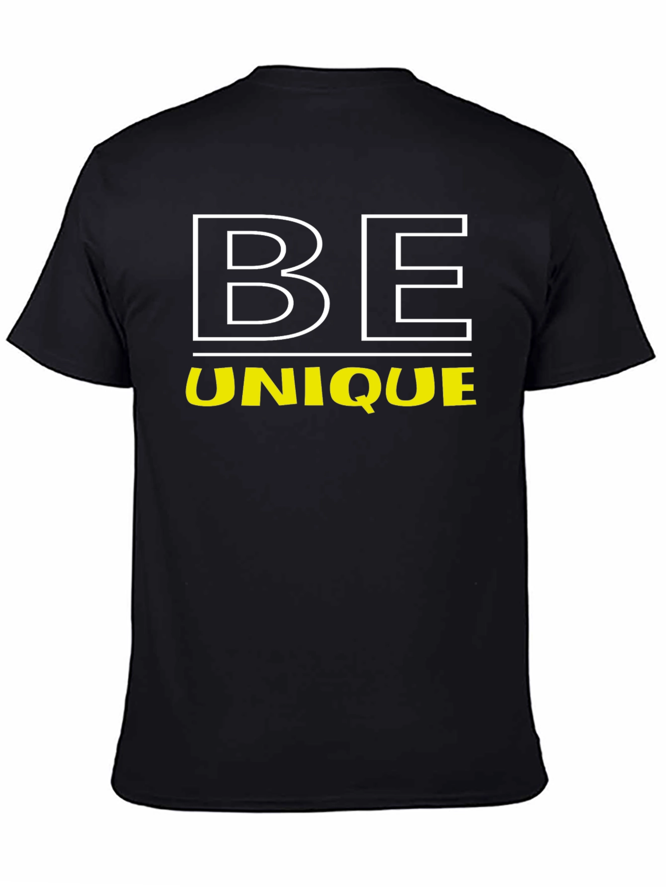Be Unique Graphic Black T-Shirt