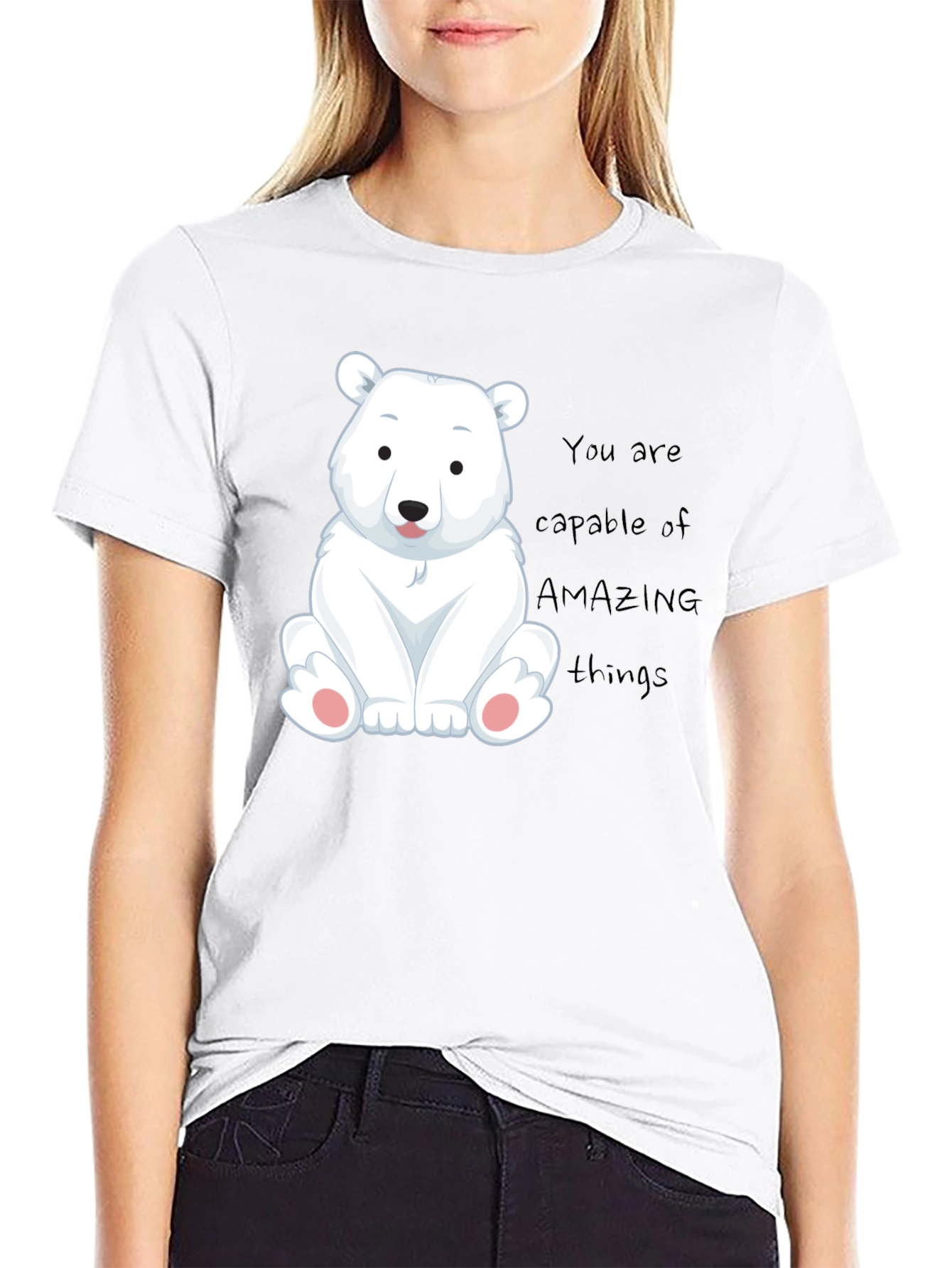 Cute Polar Bear Graphic Tee - You Are Amazing