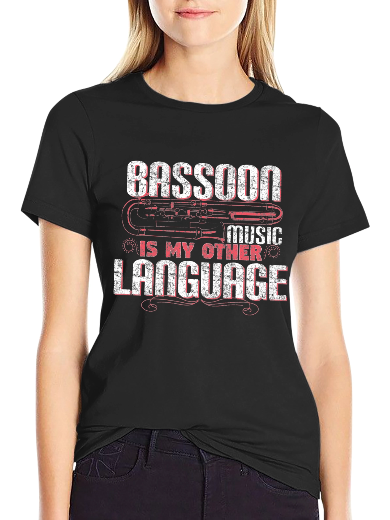 Bassoon Music is My Other Language Graphic T-Shirt