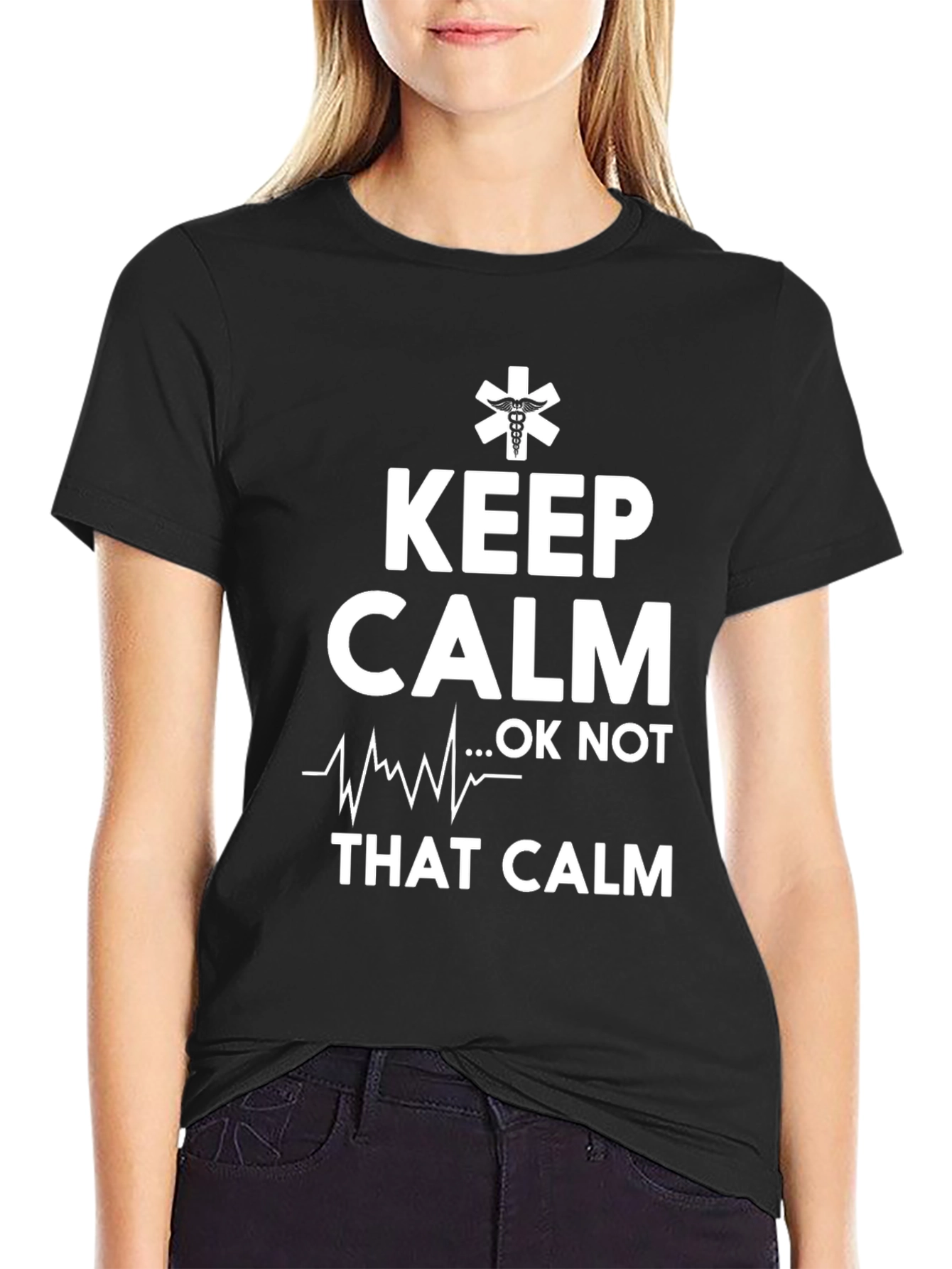 Keep Calm Black Graphic Tee