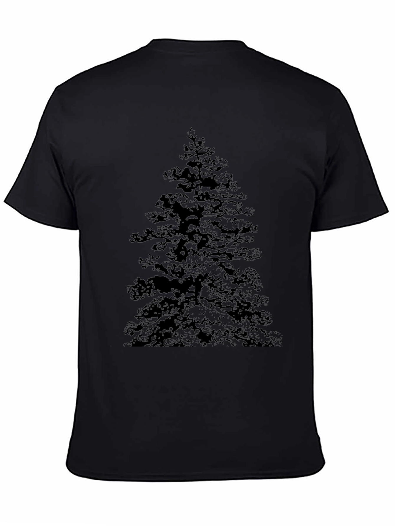 Black T-Shirt with Tree Graphic
