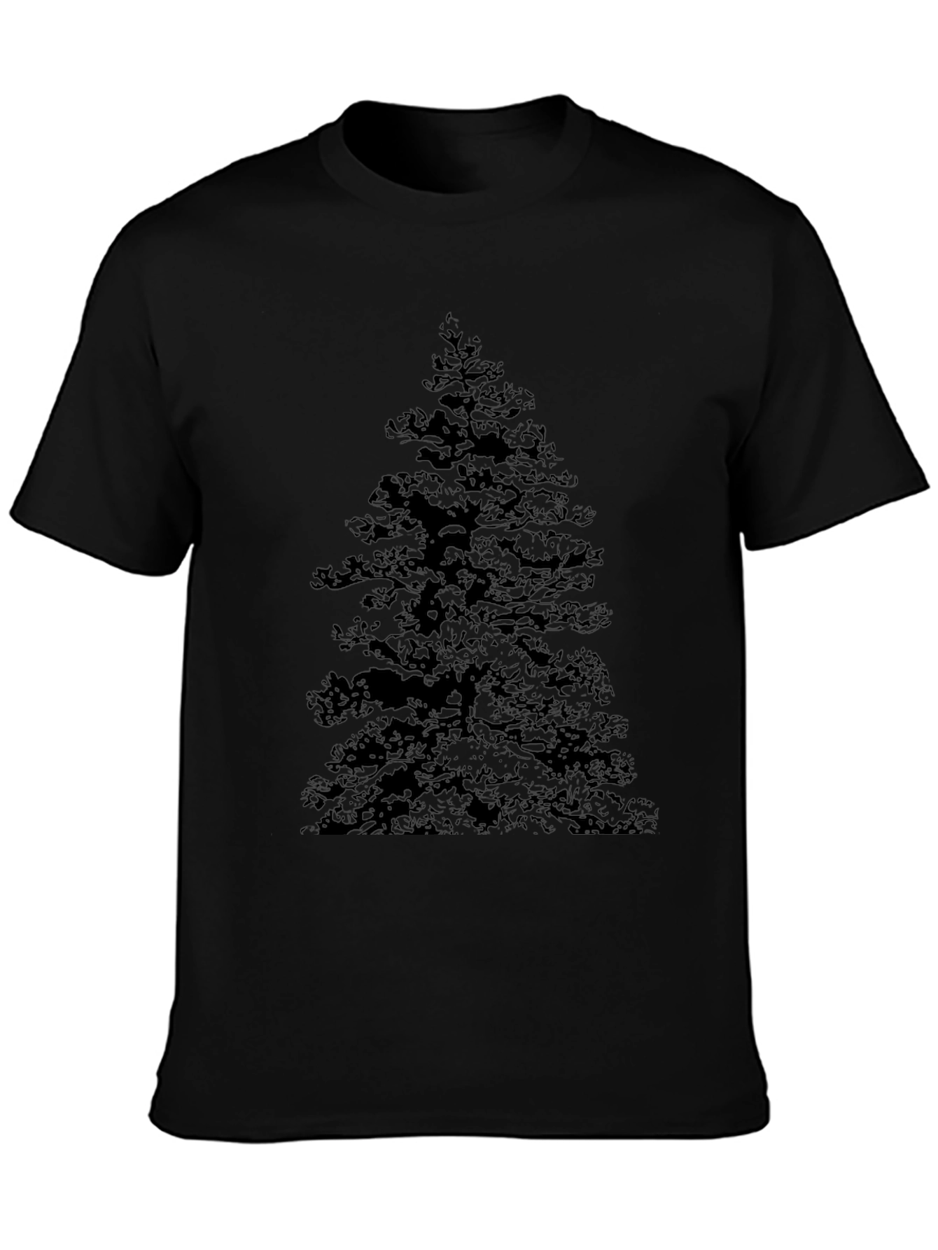 Black T-Shirt with Tree Graphic