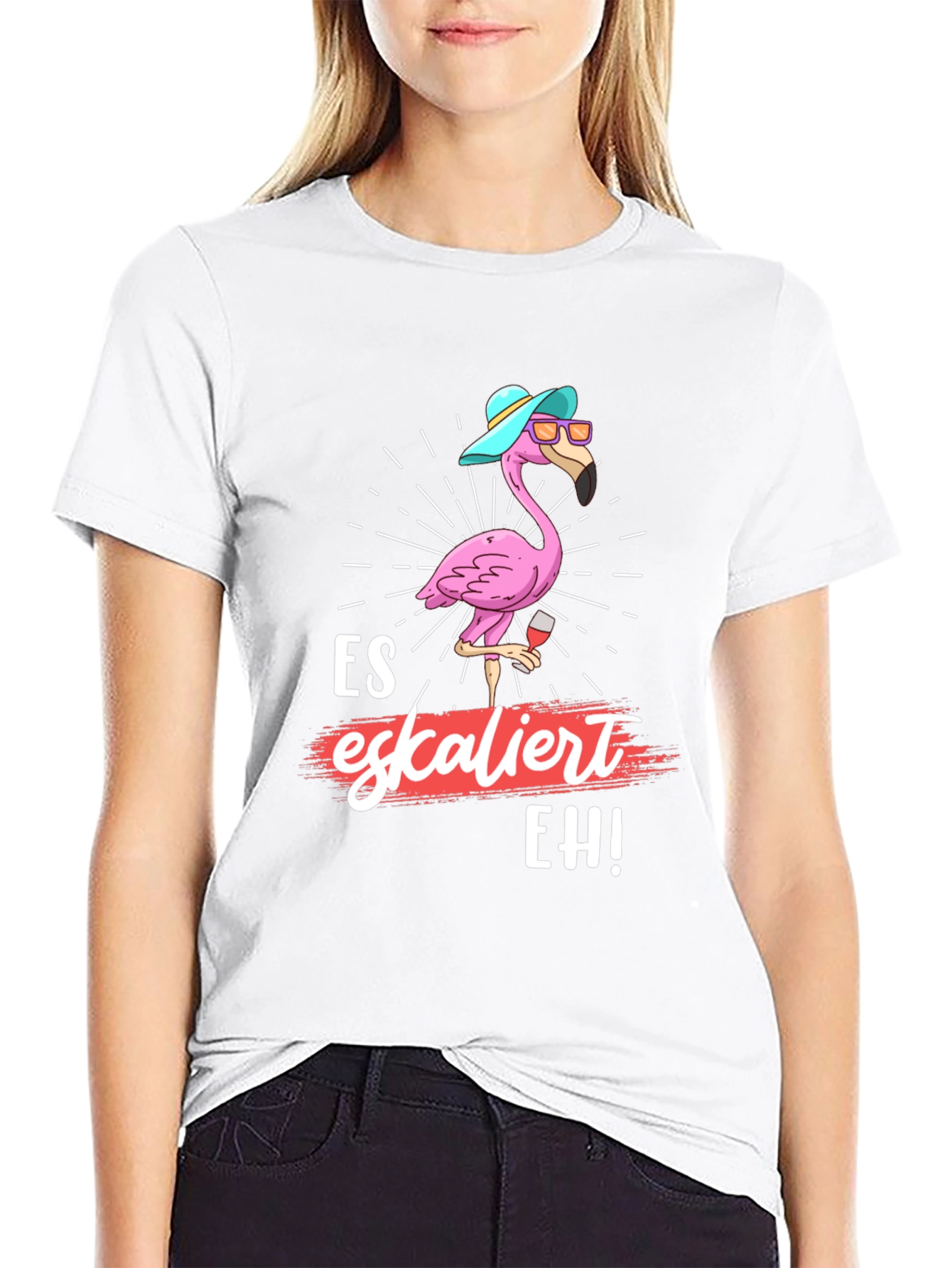 Es Eskaliert Eh! Flamingo Graphic Tee
