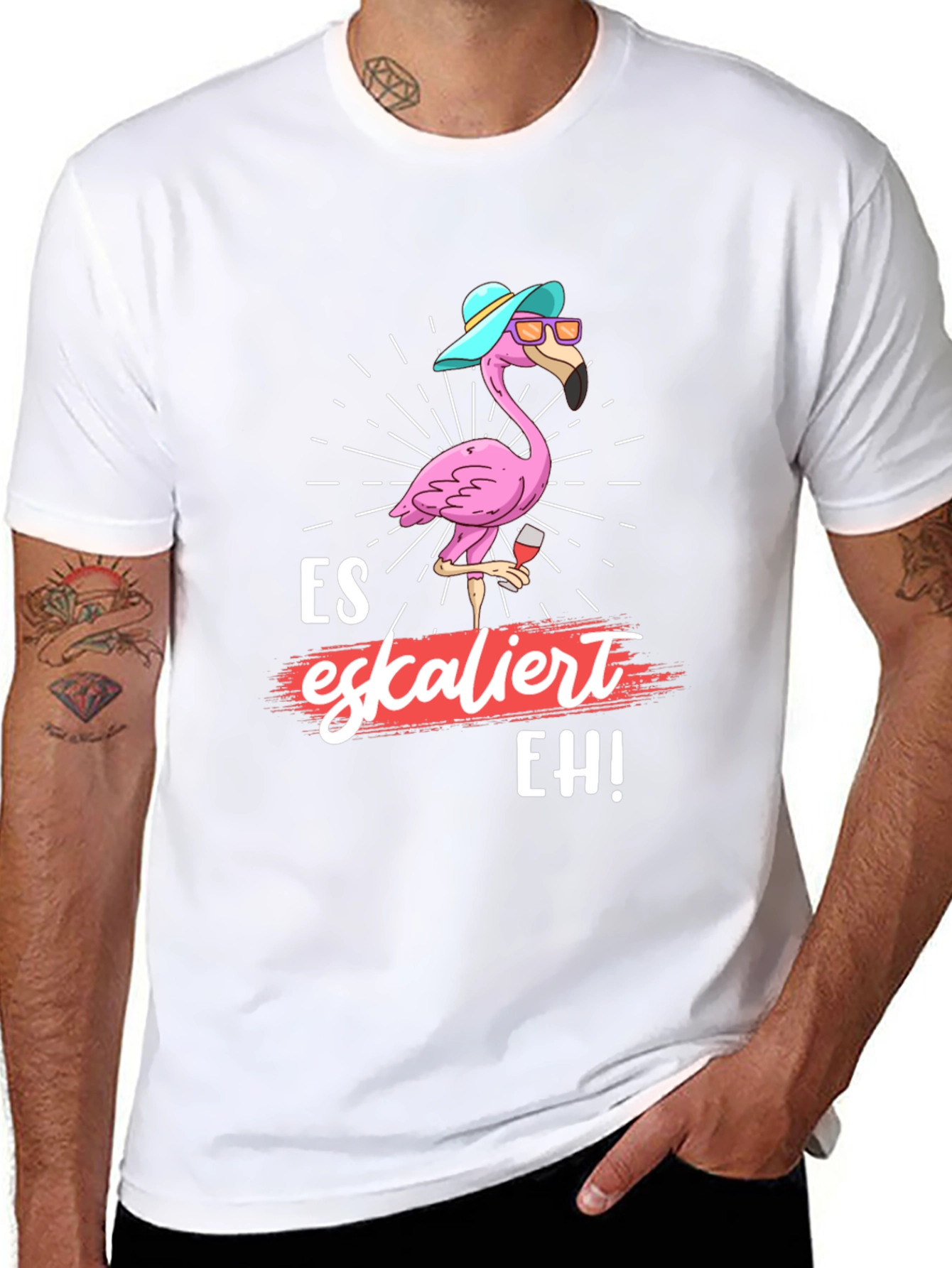 Es Eskaliert Eh! Flamingo Graphic Tee