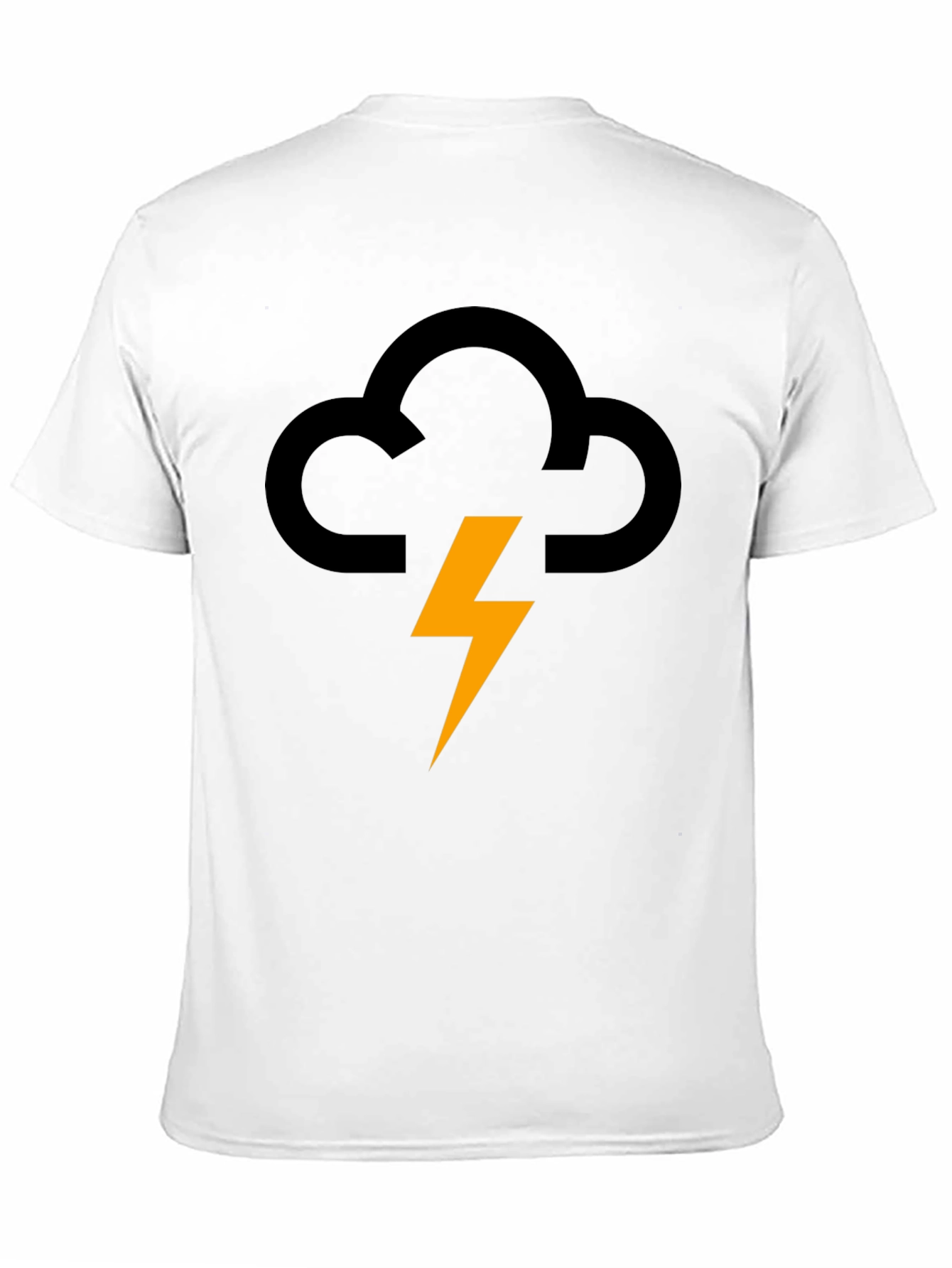 Storm Cloud Lightning Graphic Tee - Black
