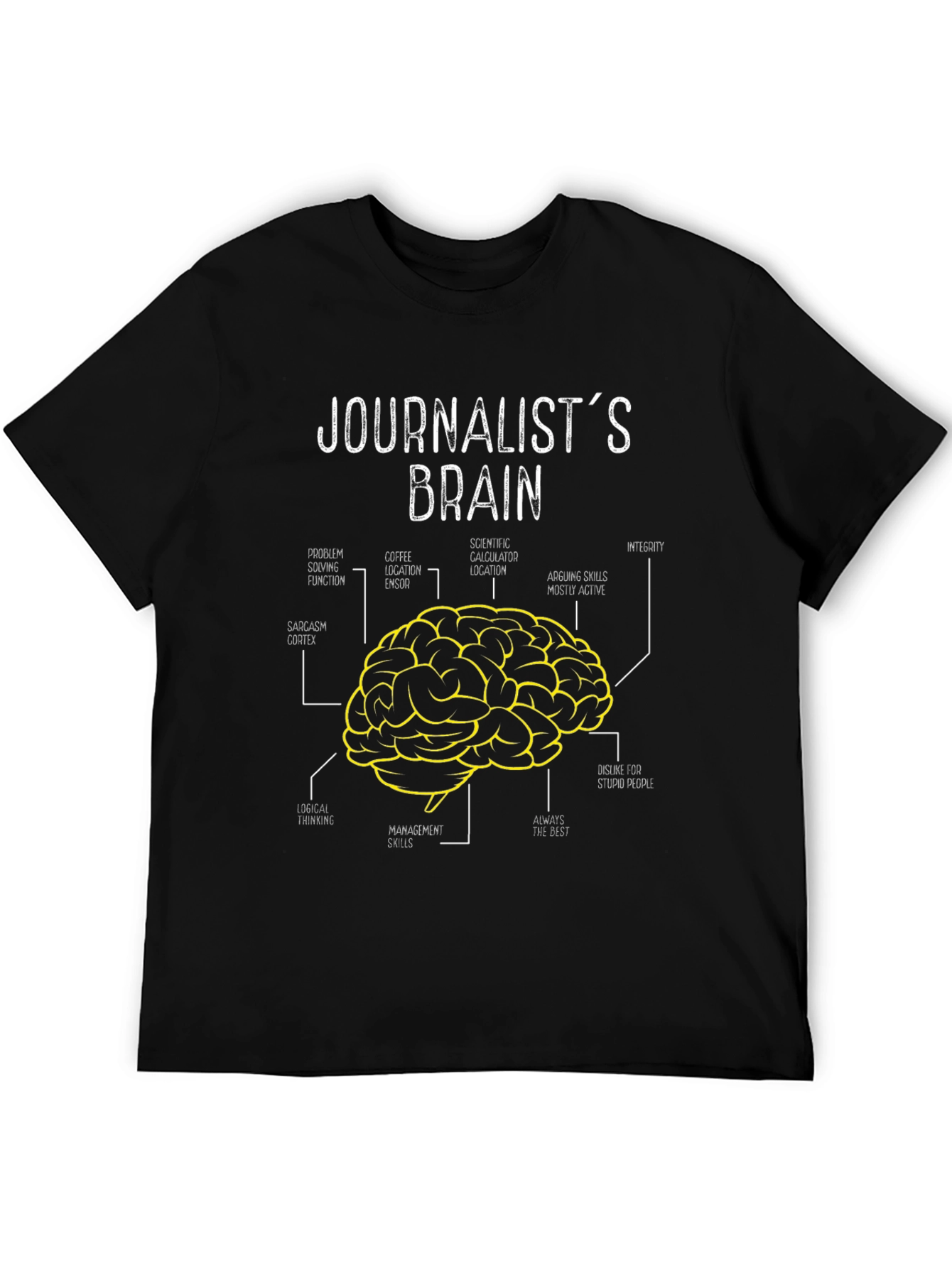 Journalists Brain Anatomy Graphic T-Shirt