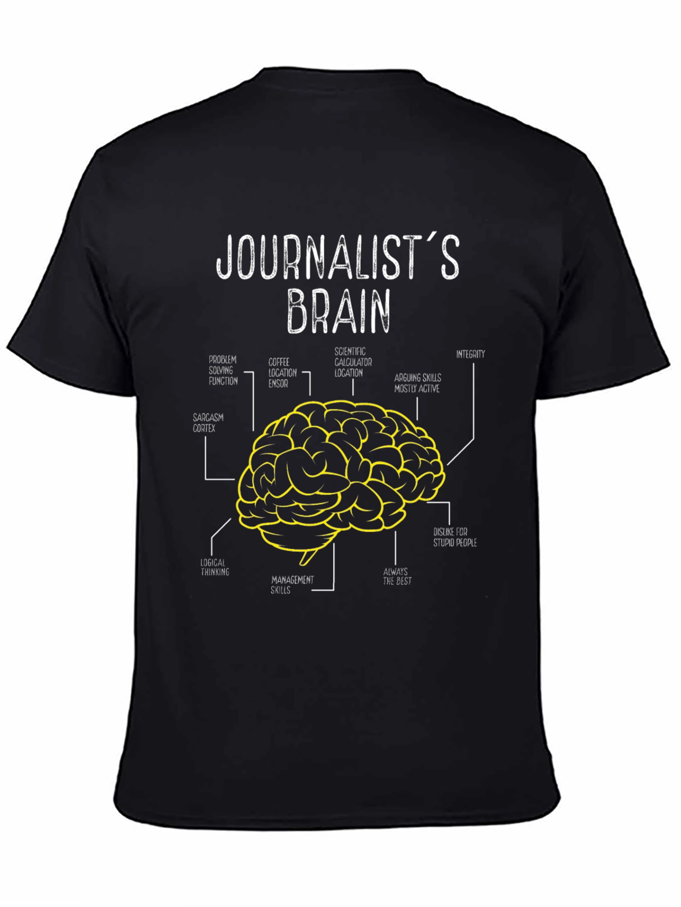 Journalists Brain Anatomy Graphic T-Shirt