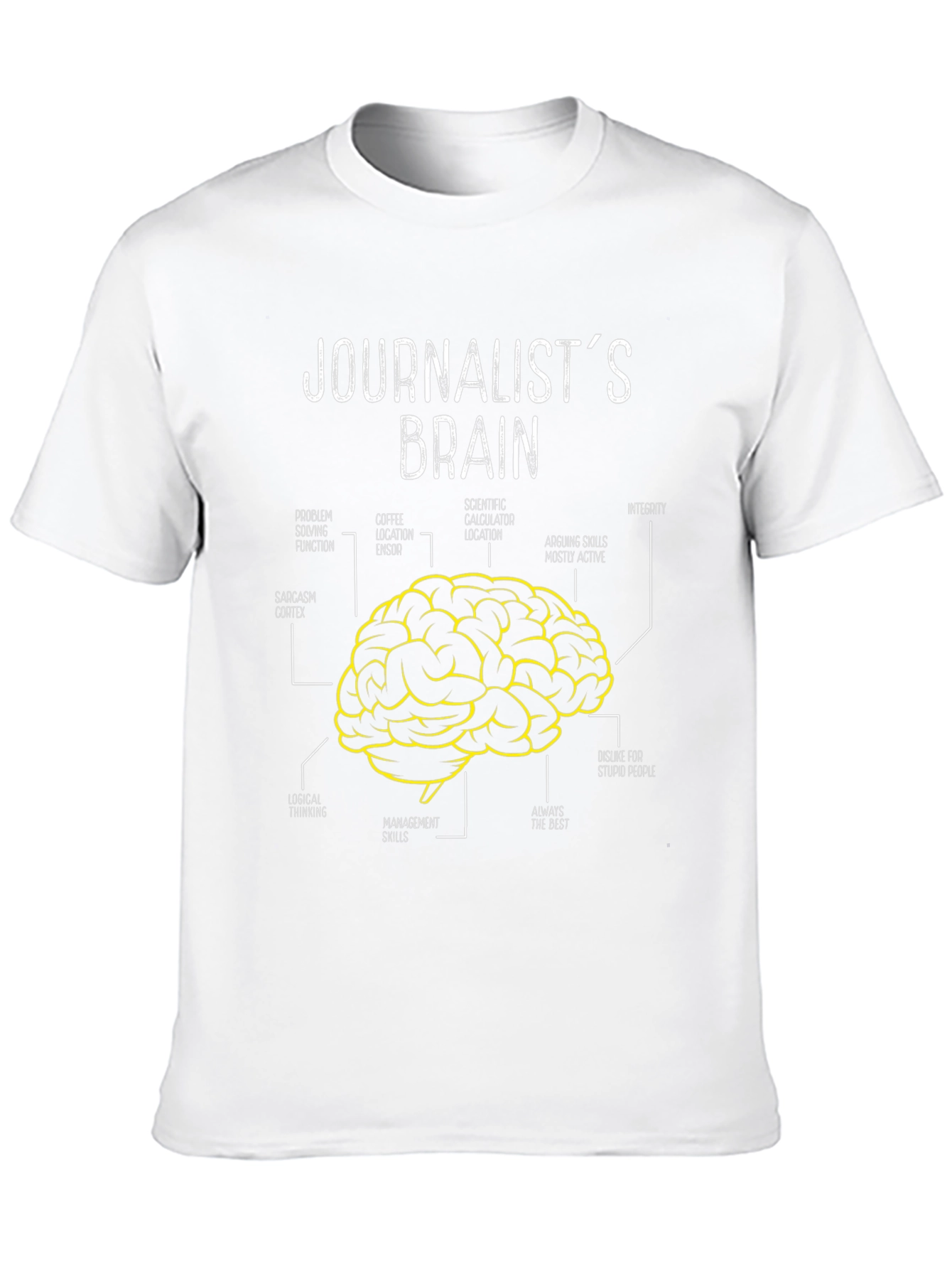 Journalists Brain Anatomy Graphic T-Shirt