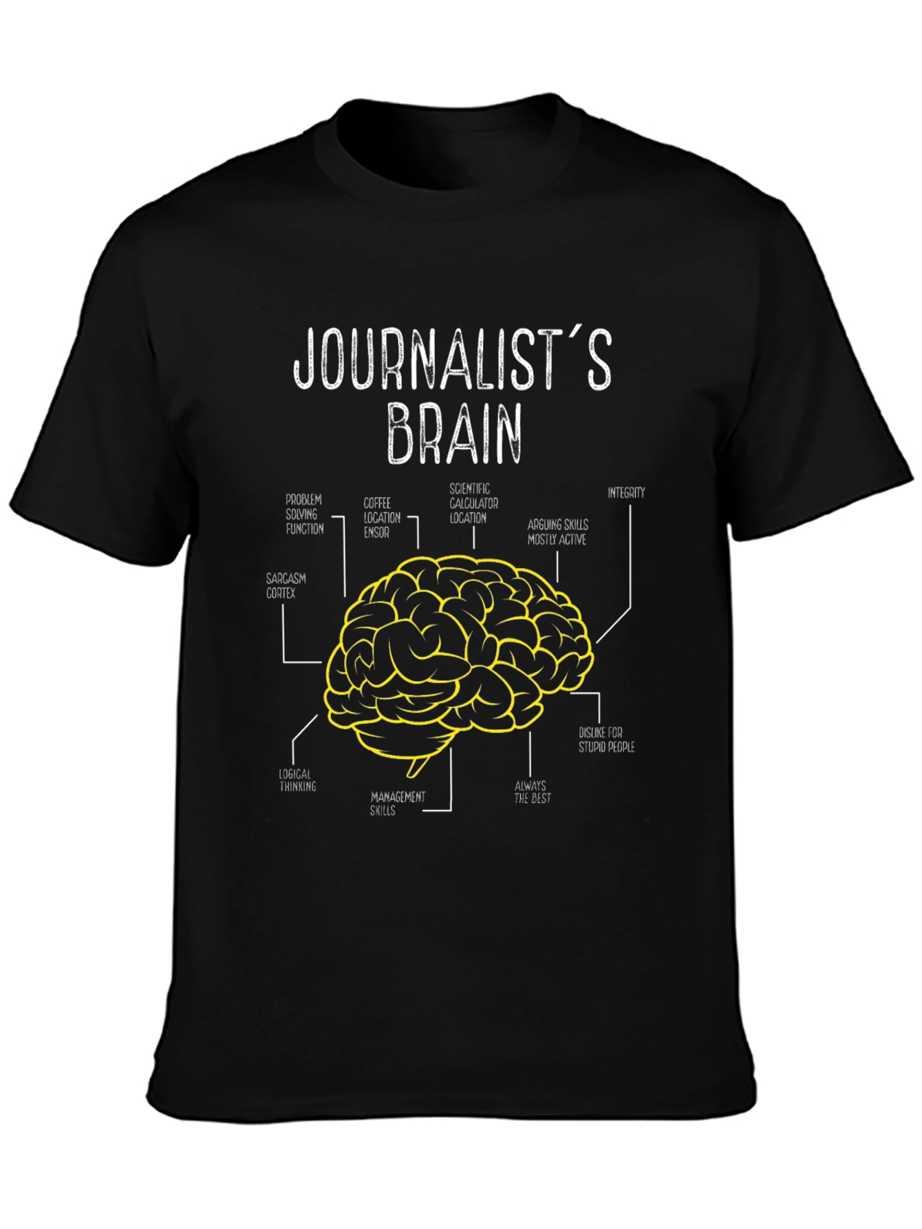 Journalists Brain Anatomy Graphic T-Shirt
