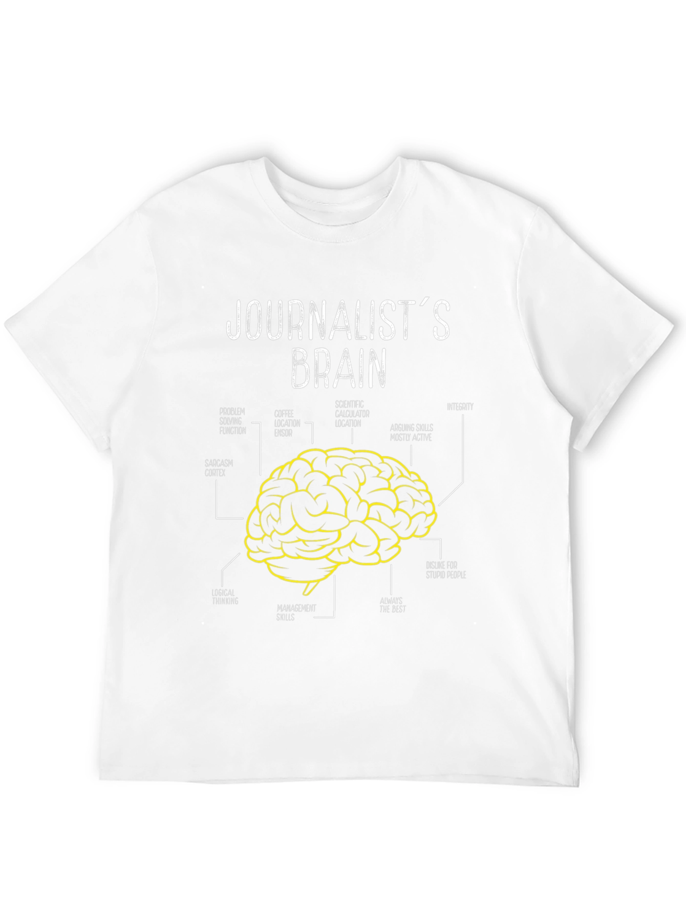Journalists Brain Anatomy Graphic T-Shirt