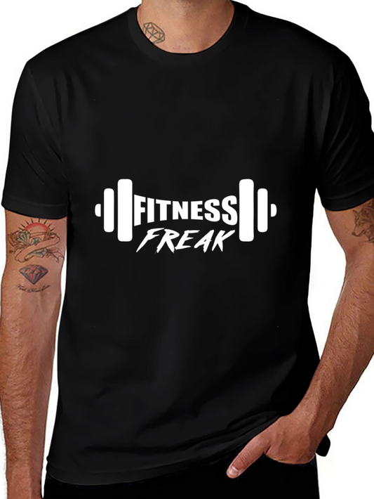 Fitness Freak Graphic Tee - Black Gym Shirt