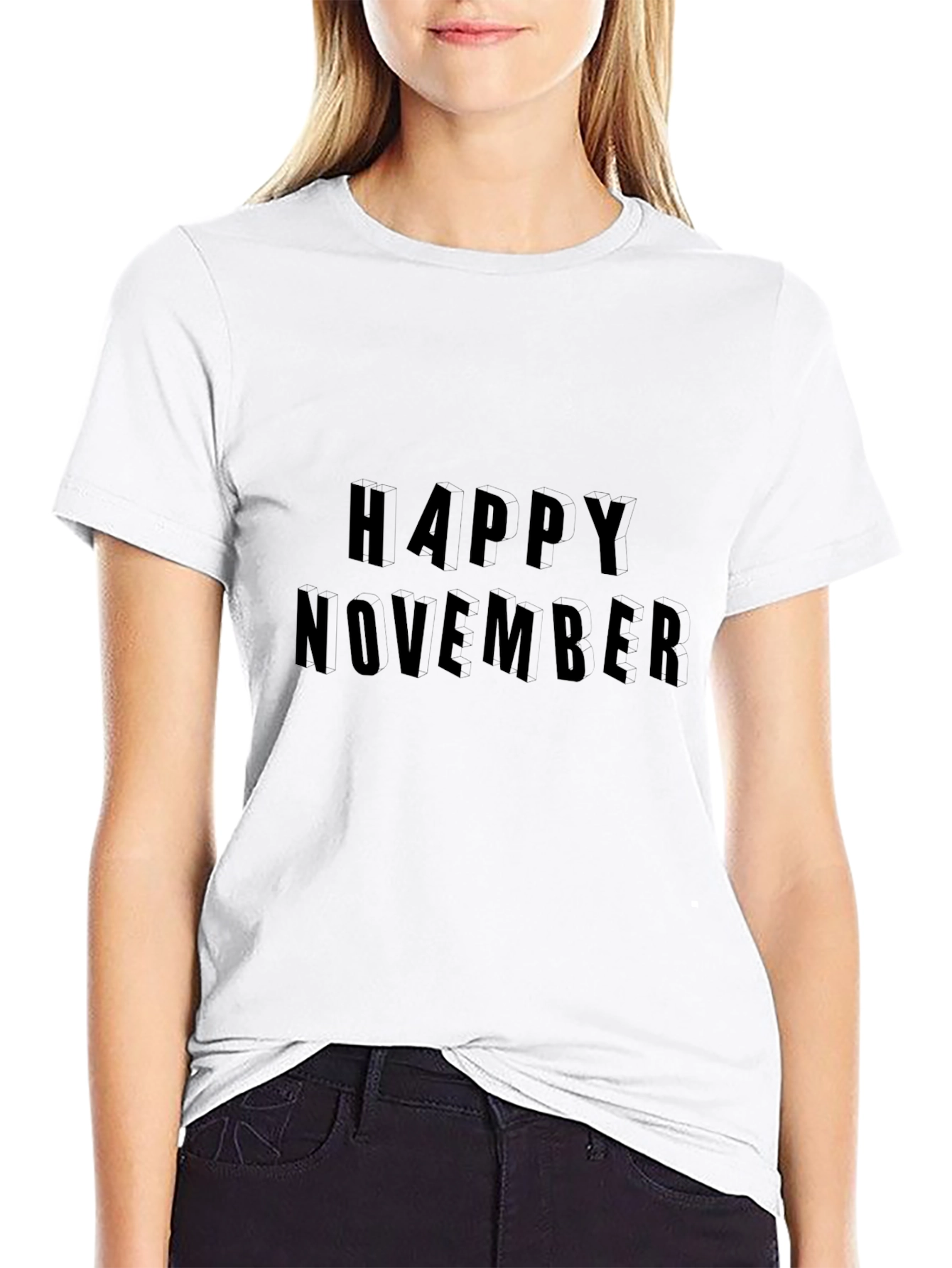 Happy November Black T-Shirt