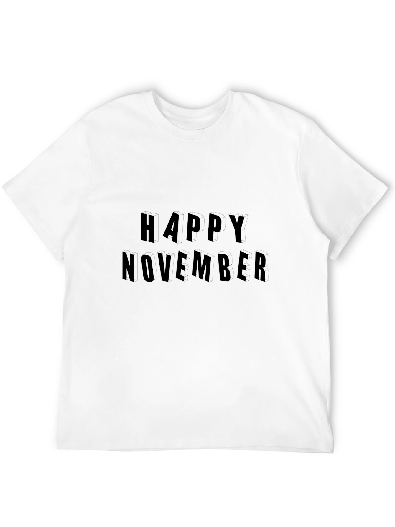 Happy November Black T-Shirt