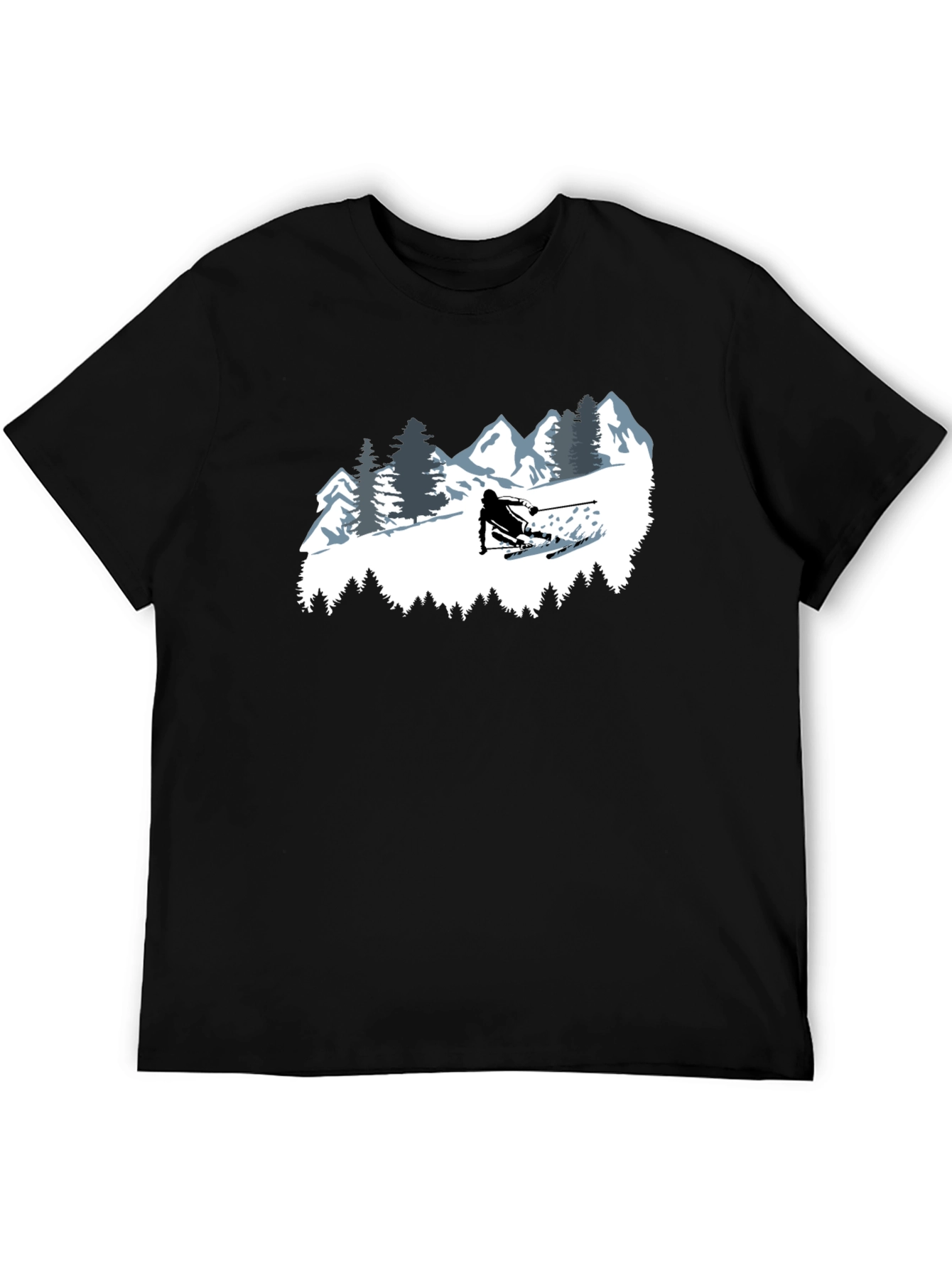 Skiing T-Shirt - Mountain Adventure Tee