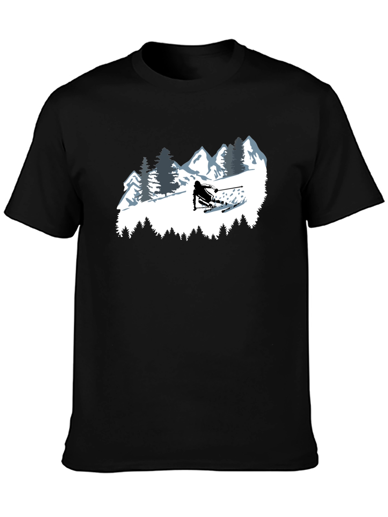 Skiing T-Shirt - Mountain Adventure Tee