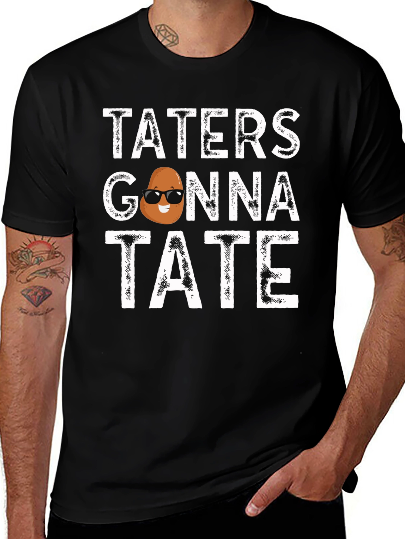 Taters Gonna Tate Funny Potato Graphic T-Shirt