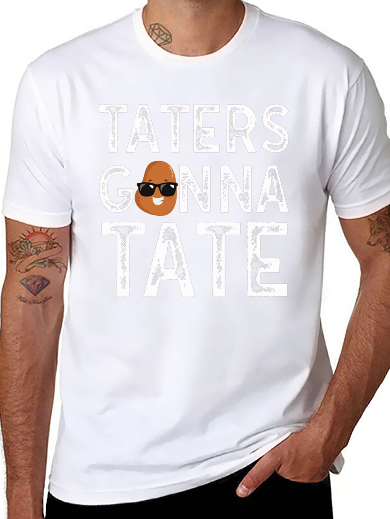 Taters Gonna Tate Funny Potato Graphic T-Shirt