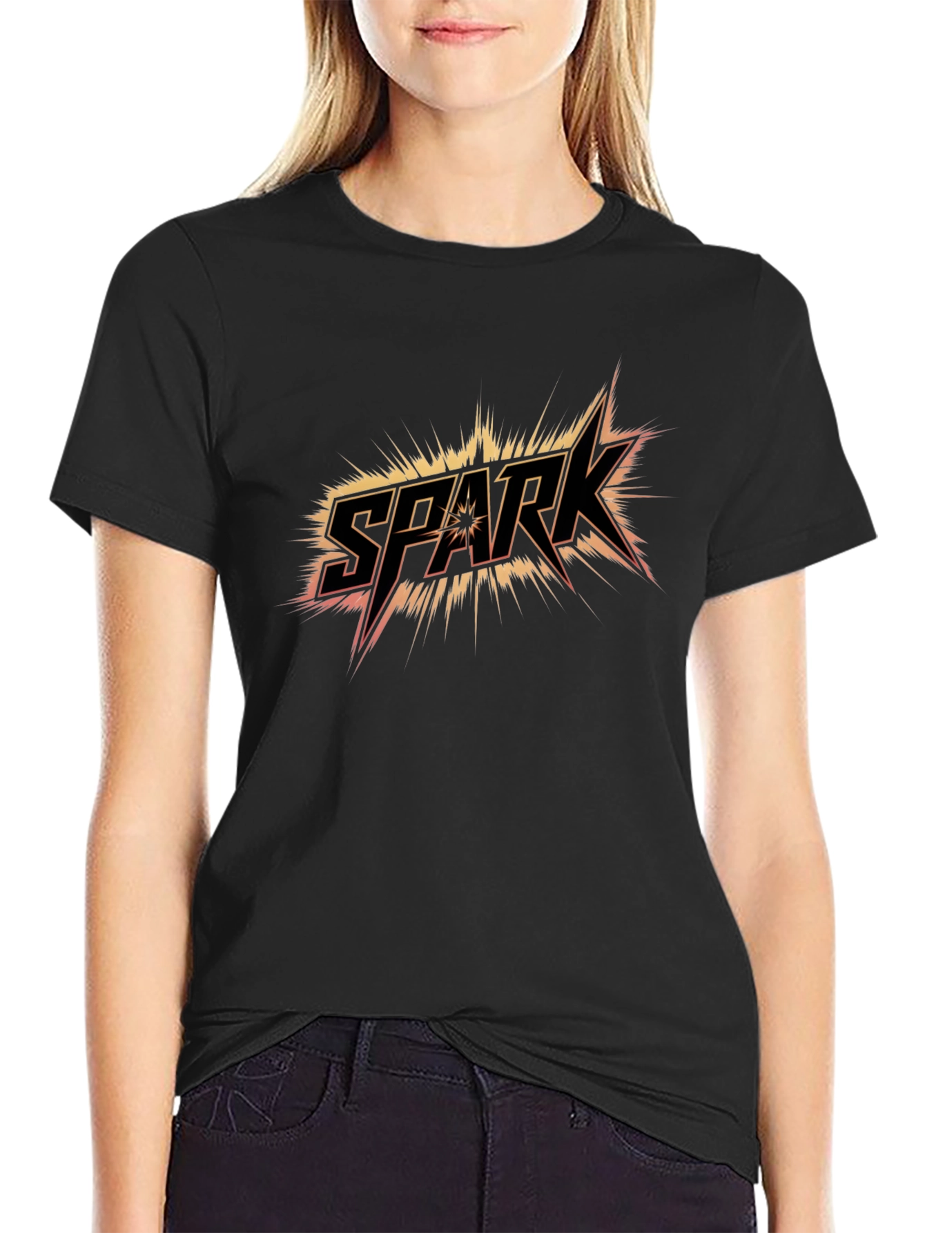 Spark Graphic Black T-Shirt