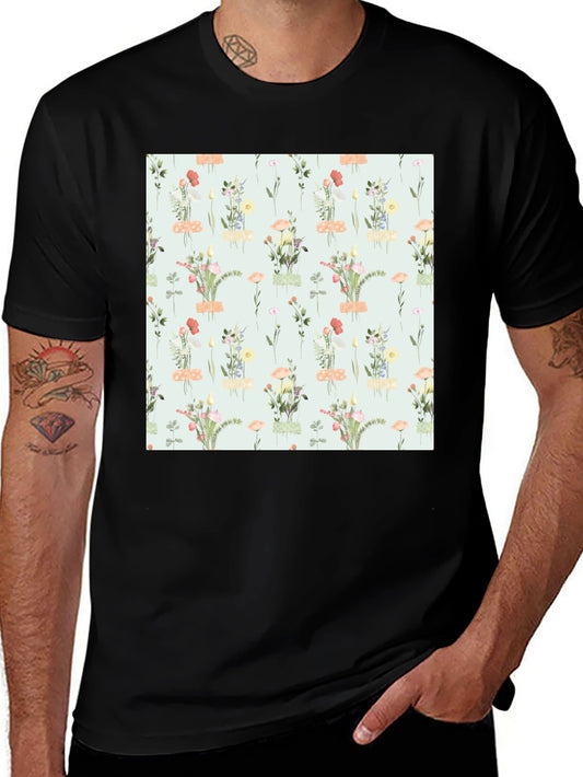 Floral Patterned T-Shirt - Trendy Casual Wear
