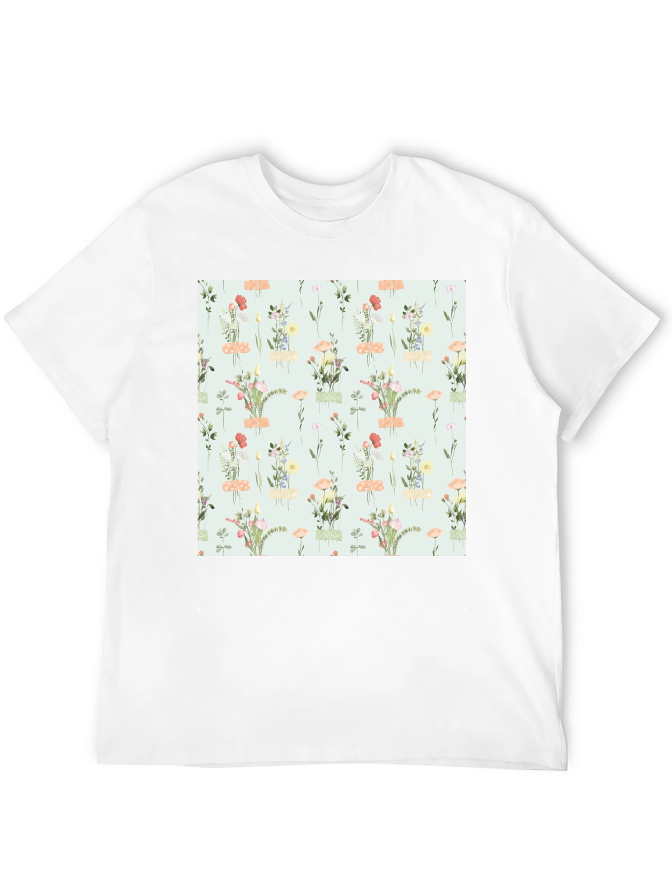 Floral Patterned T-Shirt - Trendy Casual Wear