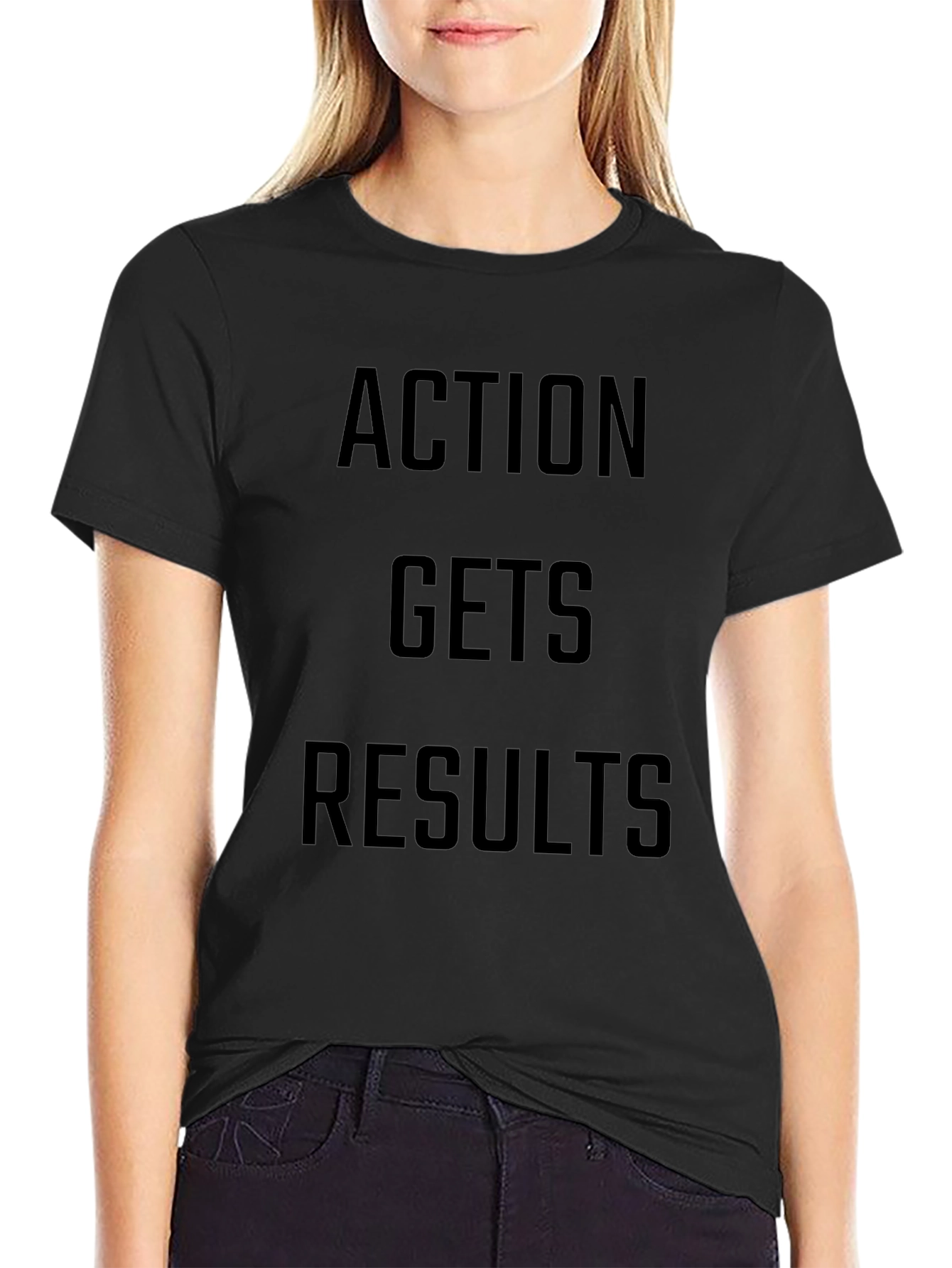 Action Gets Results Black T-Shirt