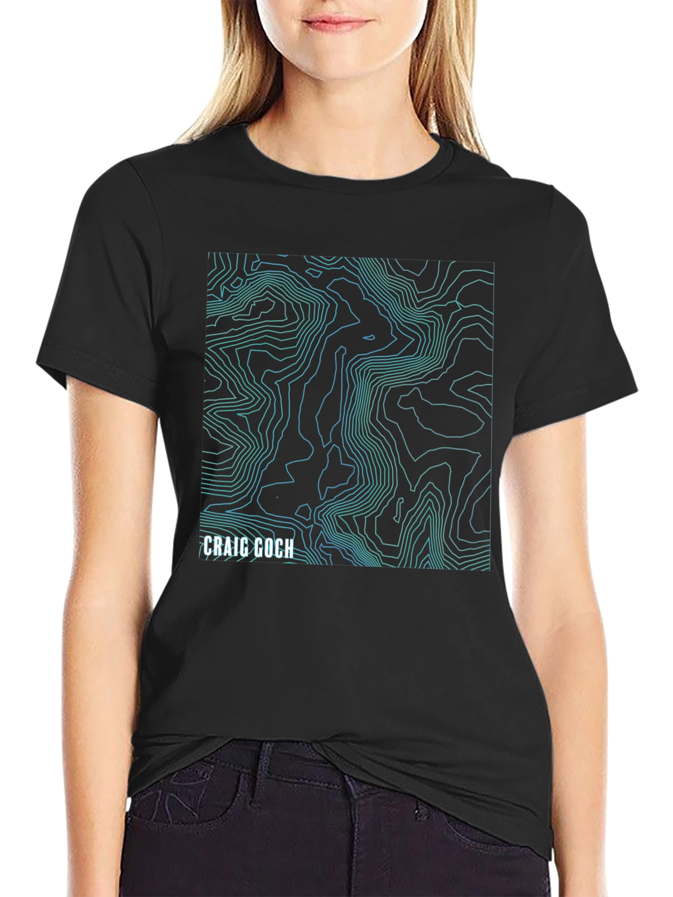 Craig Goch Topographic Map T-Shirt